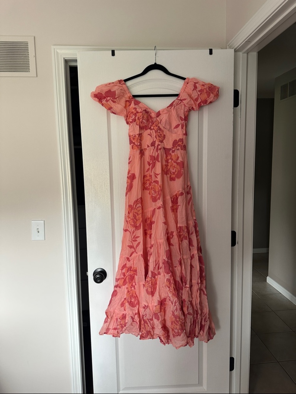 Free People Pink Floral Maxi Dress